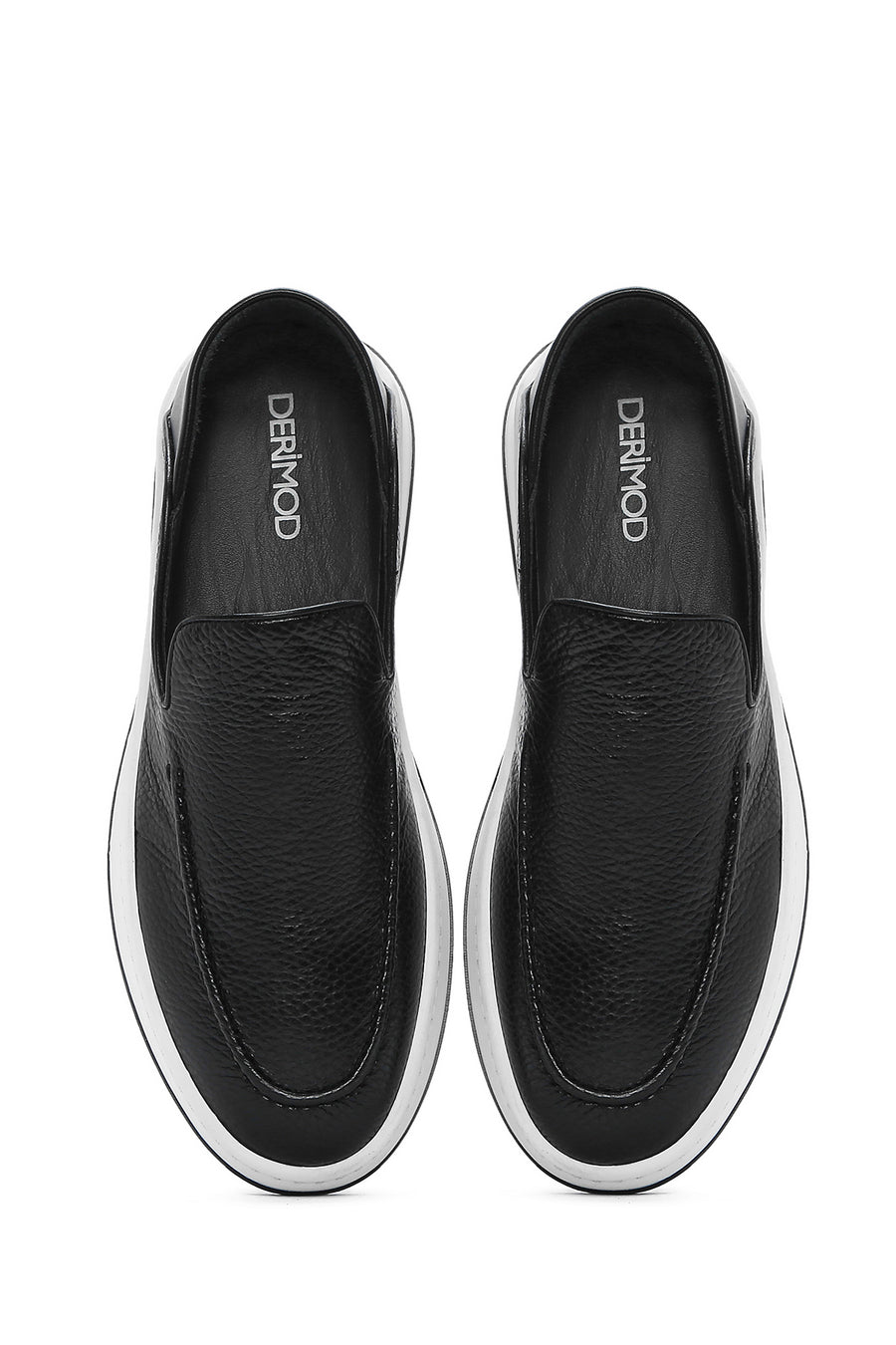 Men's Black Leather Casual Loafer
