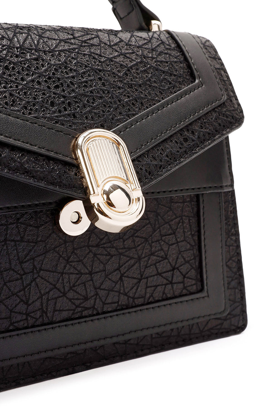 Women's Black Long Strap Printed Shoulder Bag
