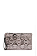 Women's Anthracite Long Chain Strap Quilted Clutch Bag | Derimod