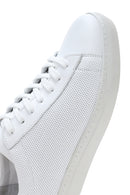 Men's White Leather Sneaker | Derimod