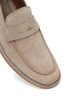 Derimod Black Erkek Bej Süet Deri Klasik Loafer | Derimod