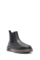 Men's Black Leather Chelsea Boots | Derimod