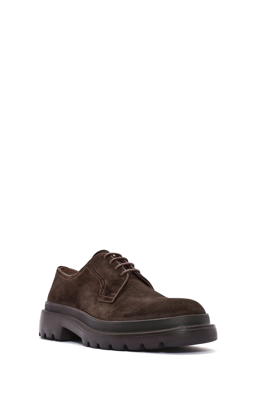 Men's Brown Lace-Up Suede Leather Casual Shoes