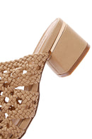 Women's Beige Heeled Slippers | Derimod