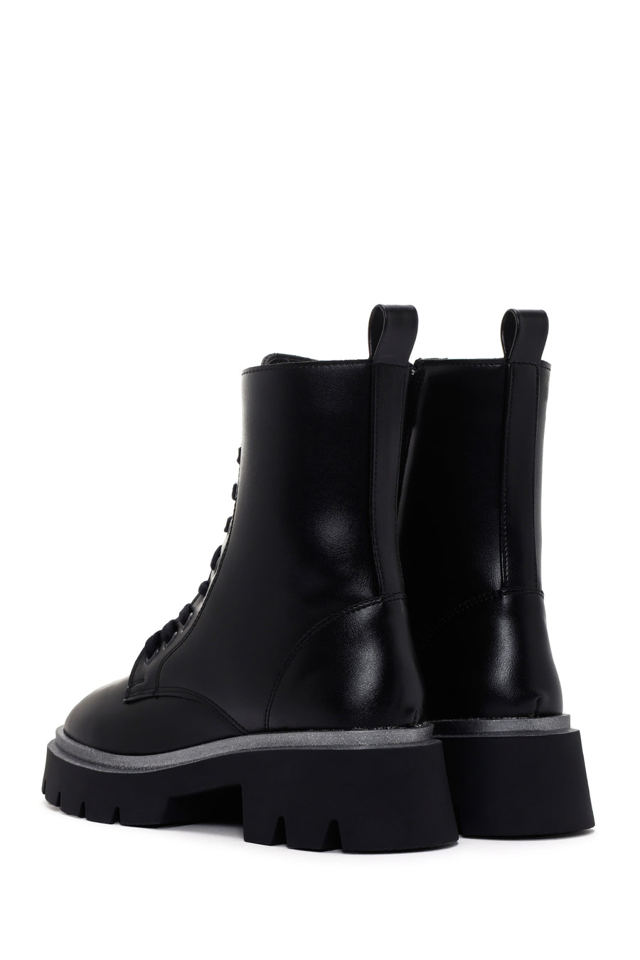 Women's Black Thick Soled Zippered Boots