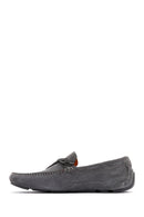 Men's Gray Leather Loafer | Derimod