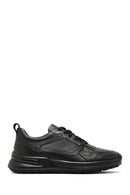 Male Black Lace-Up Thick-Soled Leather Sneaker | Derimod