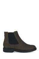 Geox Women's Grey Spherica Ec1 Suede Chelsea Boots | Derimod