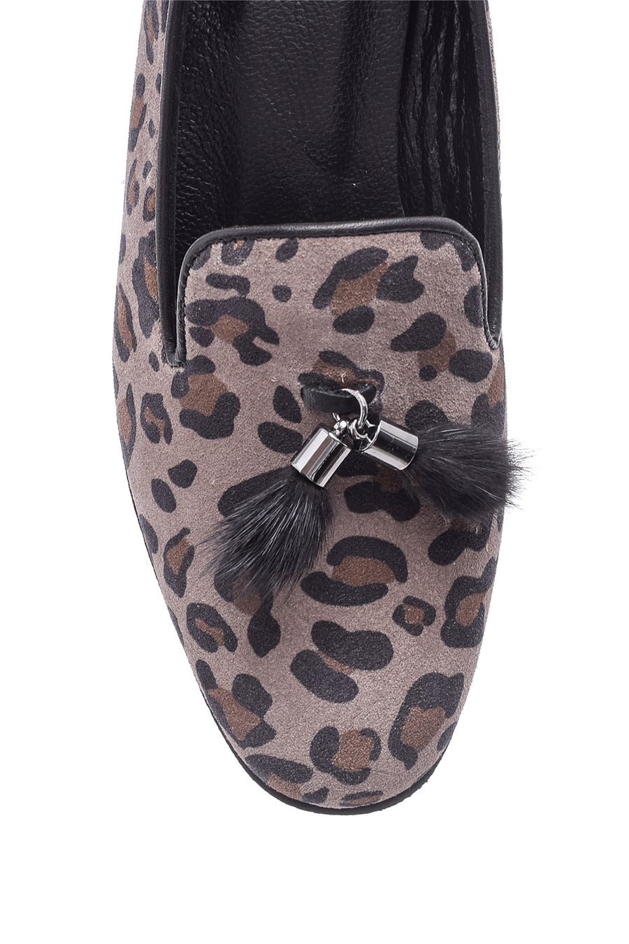 Women's Leather Leopard Patterned Loafer