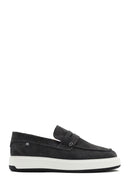 Erkek Gri Süet Deri Casual Loafer | Derimod