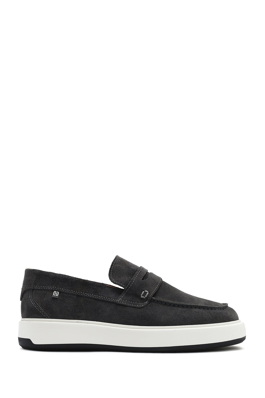 Erkek Gri Süet Deri Casual Loafer 25SFD707310 | Derimod