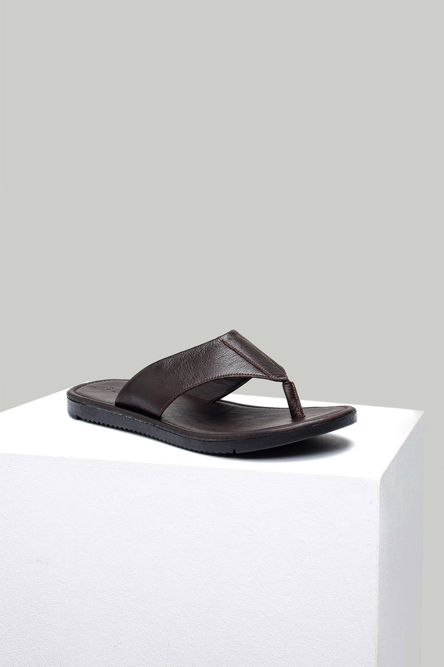 Flip Flops Brown Men's Leather Slippers