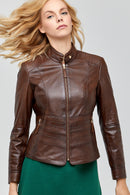 Daisy Women's Leather Jacket | Derimod