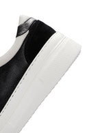 Women's Black Leather Thick Soled Sneaker | Derimod