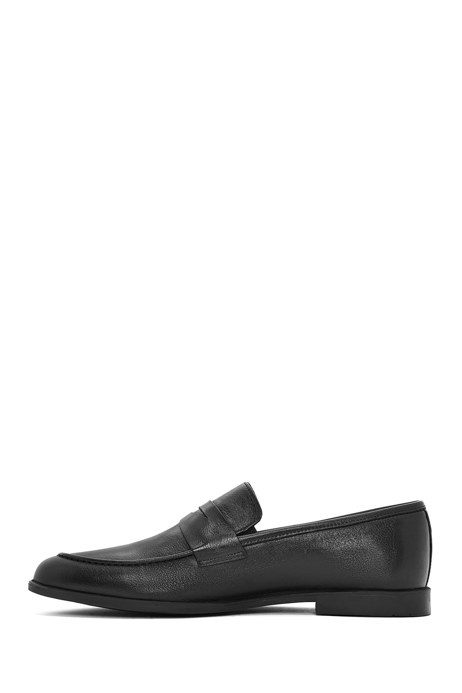 Men's Black Leather Casual Loafer