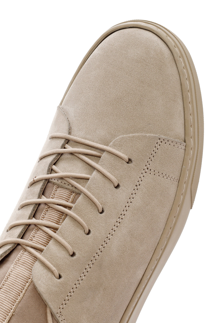 Men's Beige Lace-up Leather Sneaker