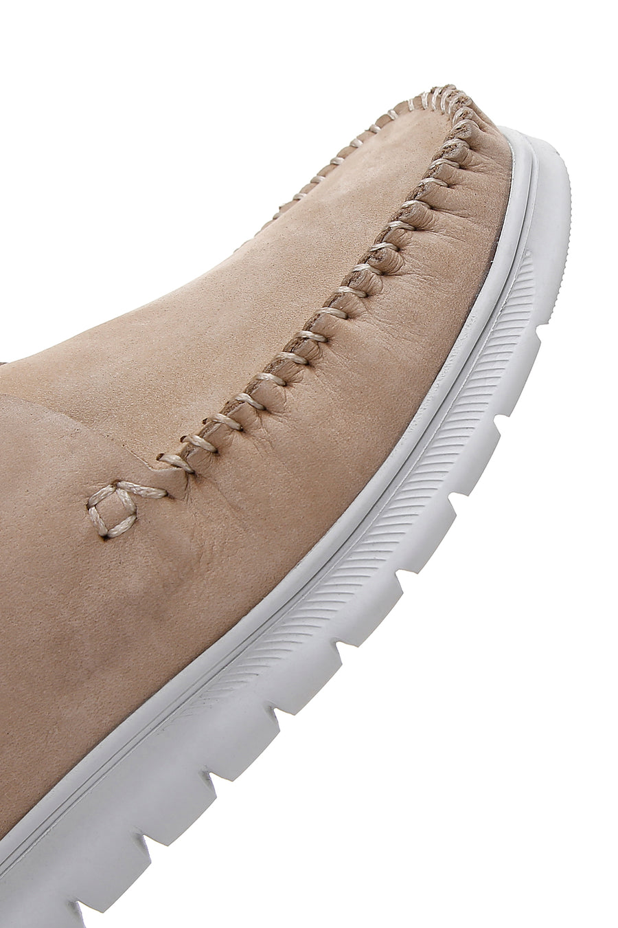 Men's Beige Nubuck Leather Casual Shoes