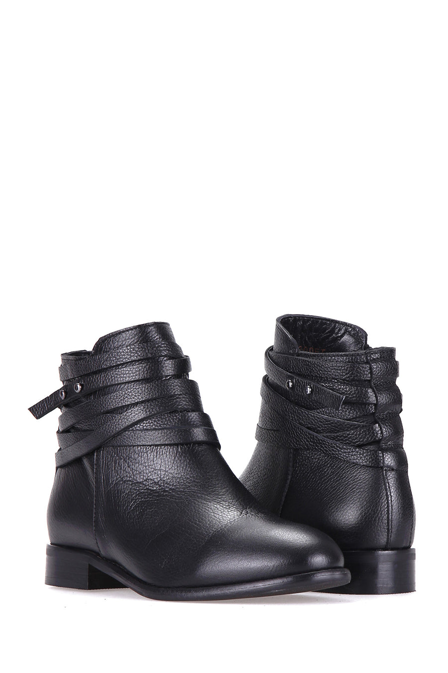 Strappy Women's Leather Boots
