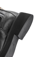 Woman Black Leather Chelsea Boots | Derimod
