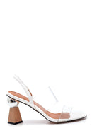 Women's Transparent Strappy Heeled Sandals | Derimod