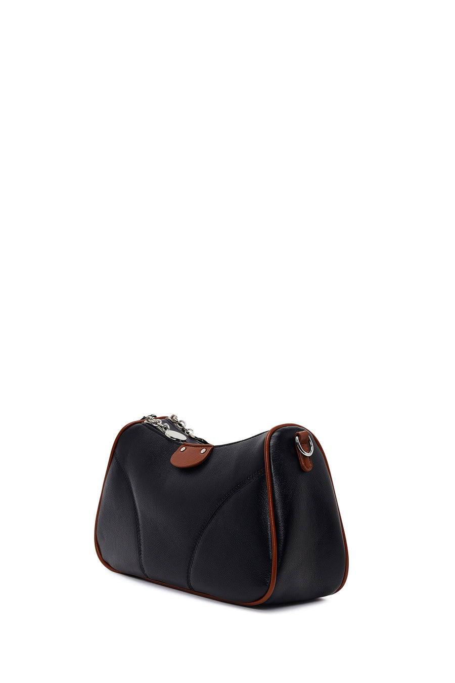 Woman Black Casual Shoulder Bag with Long Strap