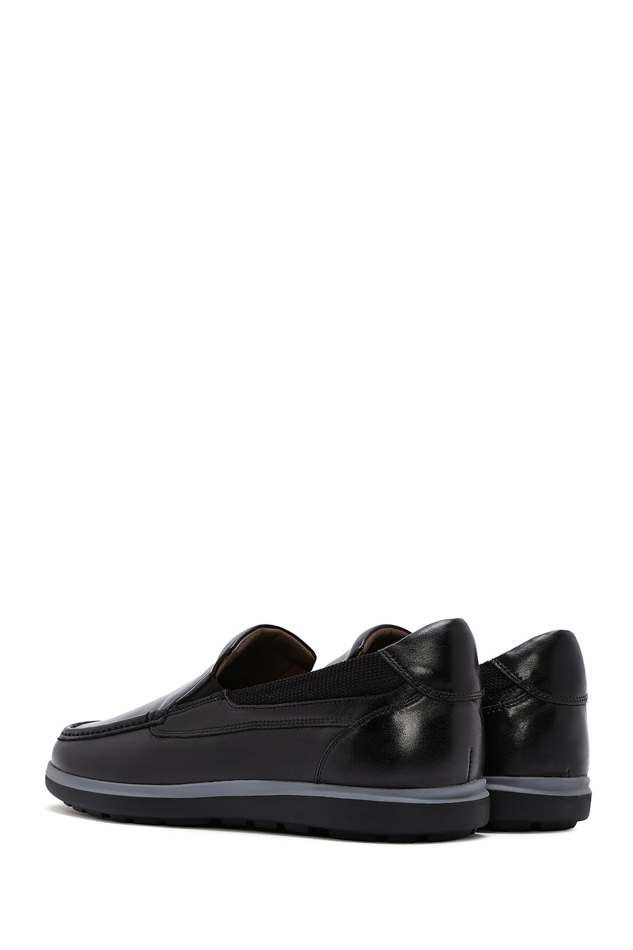 Erkek Siyah Rugan Deri Klasik Loafer