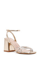 Women's Gold Ankle Strap Heeled Sandals | Derimod