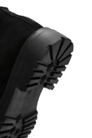 Men's Black Zippered Suede Leather Boots | Derimod