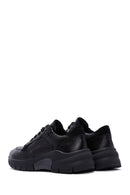 Women's Black Leather Sneaker | Derimod