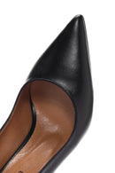 Women's Black Thin Heeled Leather Stiletto | Derimod