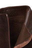 Woman Brown Zip Closure Suede Boots | Derimod