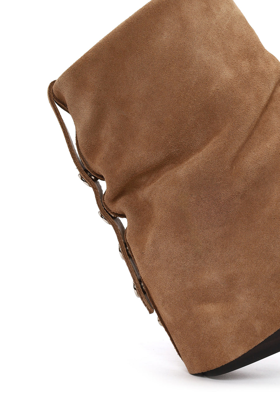Woman Beige Chunky-Heel Suede Boots