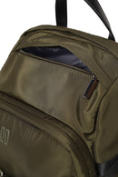 Male Khaki Fabric Backpack | Derimod