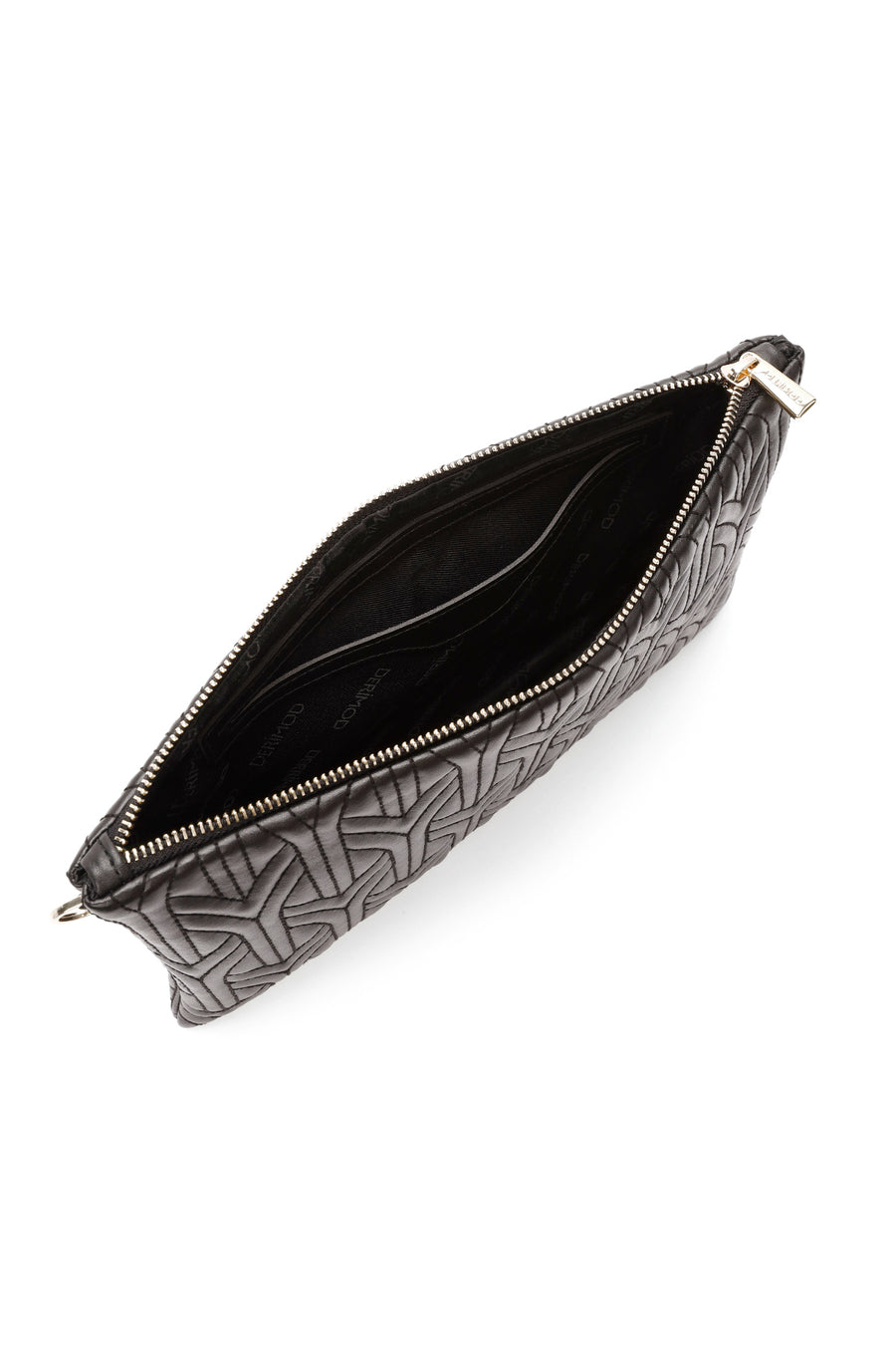 Women's Black Long Chain Strap Quilted Clutch Bag