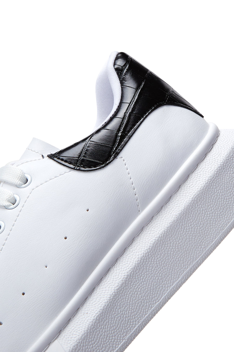 Men's White Thick Soled Sneaker