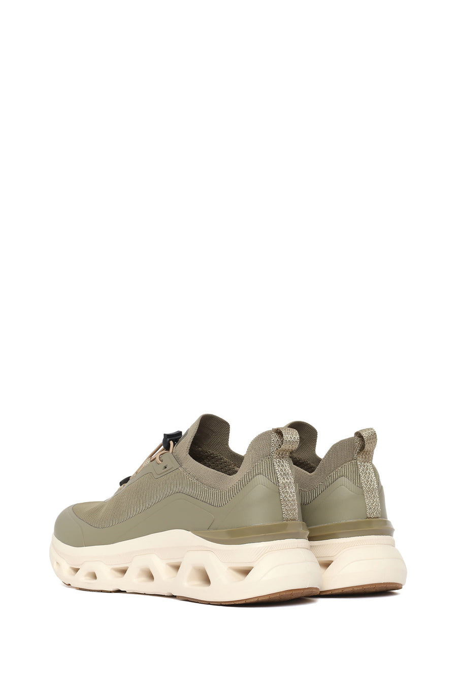 Derimod Zero Male Khaki Thick-Soled Lace-Up Fabric Sneakers