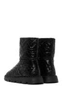 Women's Black Knitted Patterned Metallic Casual Boots | Derimod