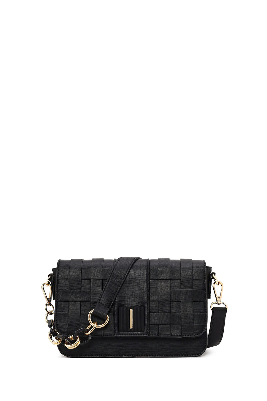 Woman Black Long-Strap Knit Crossbody Bag AB200005SO | Derimod