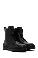 Men's Black Zippered Casual Leather Boots | Derimod