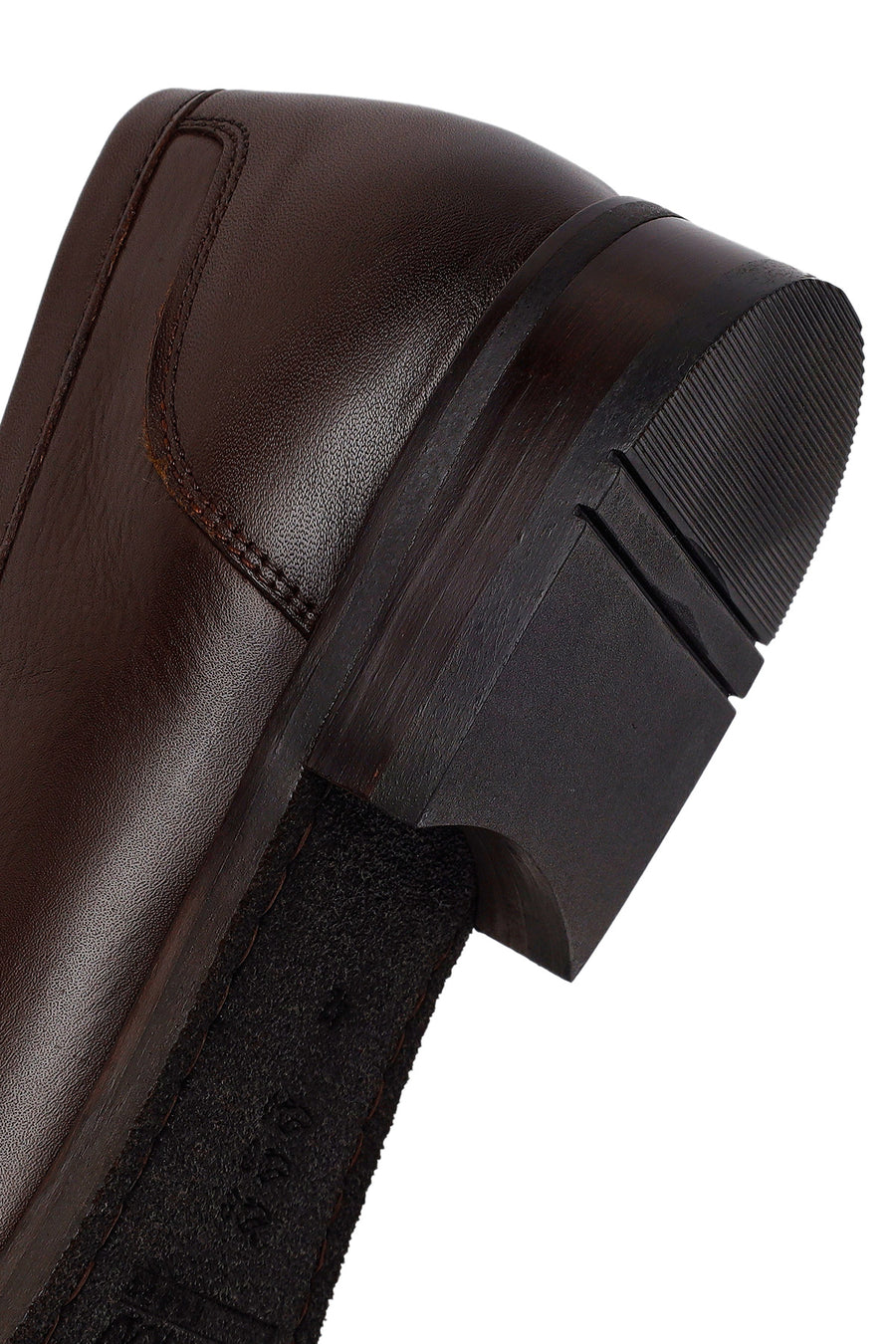 Derimod Black Erkek Kahverengi Deri Klasik Loafer