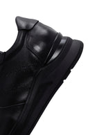 Women's Black Thick Sole Leather Casual Sneaker | Derimod