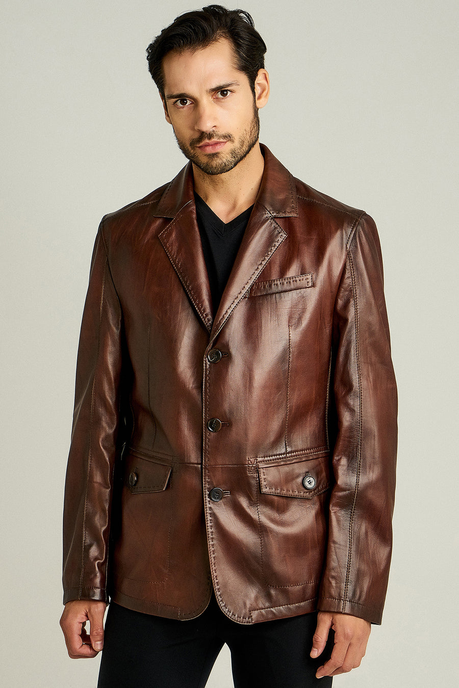 Belmondo Men's Leather Jacket