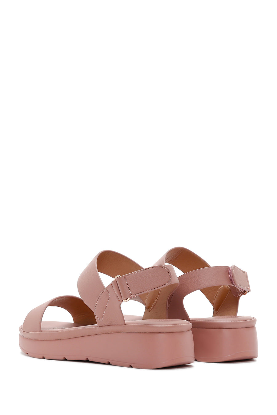 Kadın Pembe  Kalın Tabanlı Comfort Sandalet