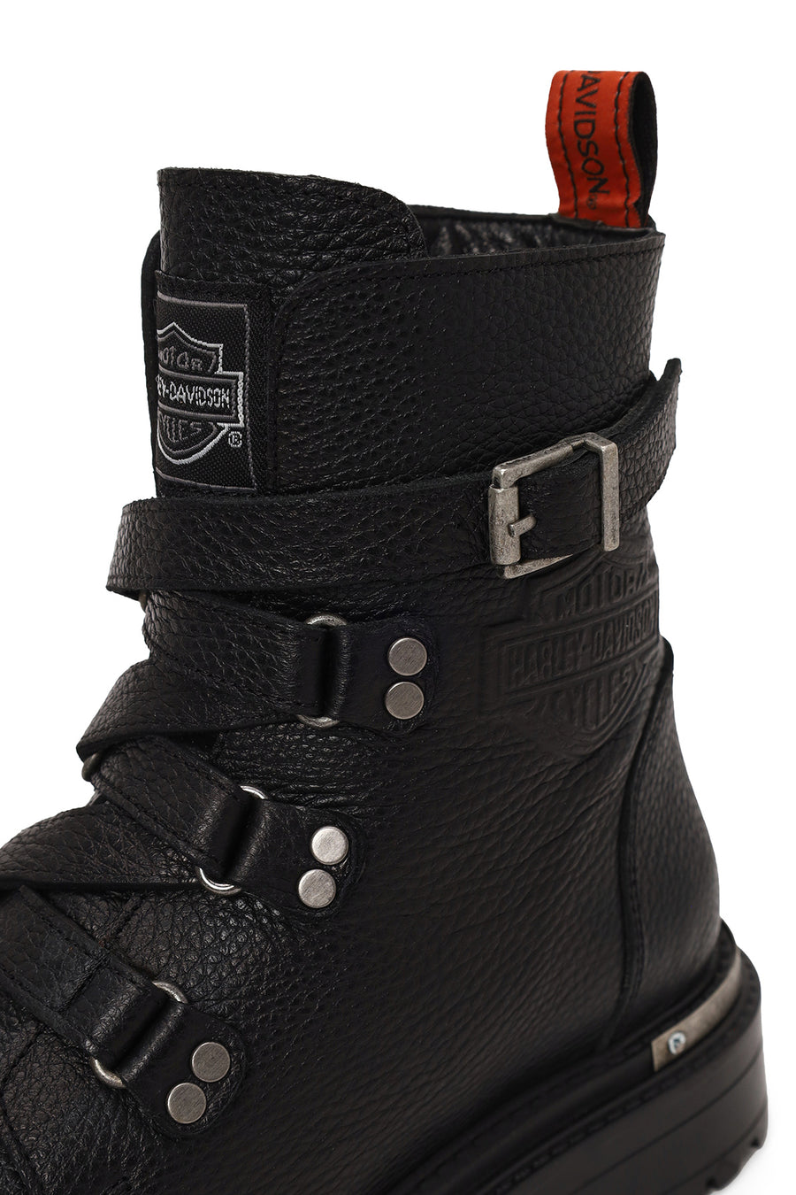 Harley Davidson Woman Black Camiel Zip Closure Leather Boots