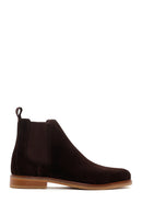 Men's Brown Suede Leather Chelsea Boots | Derimod