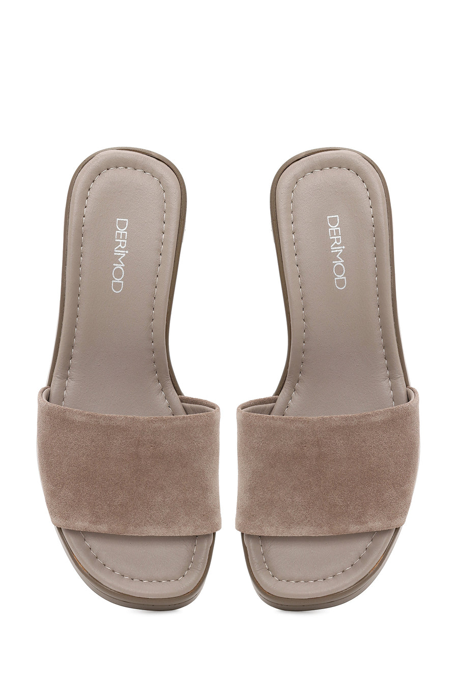 Woman Mink Thick-Soled Suede Slipper