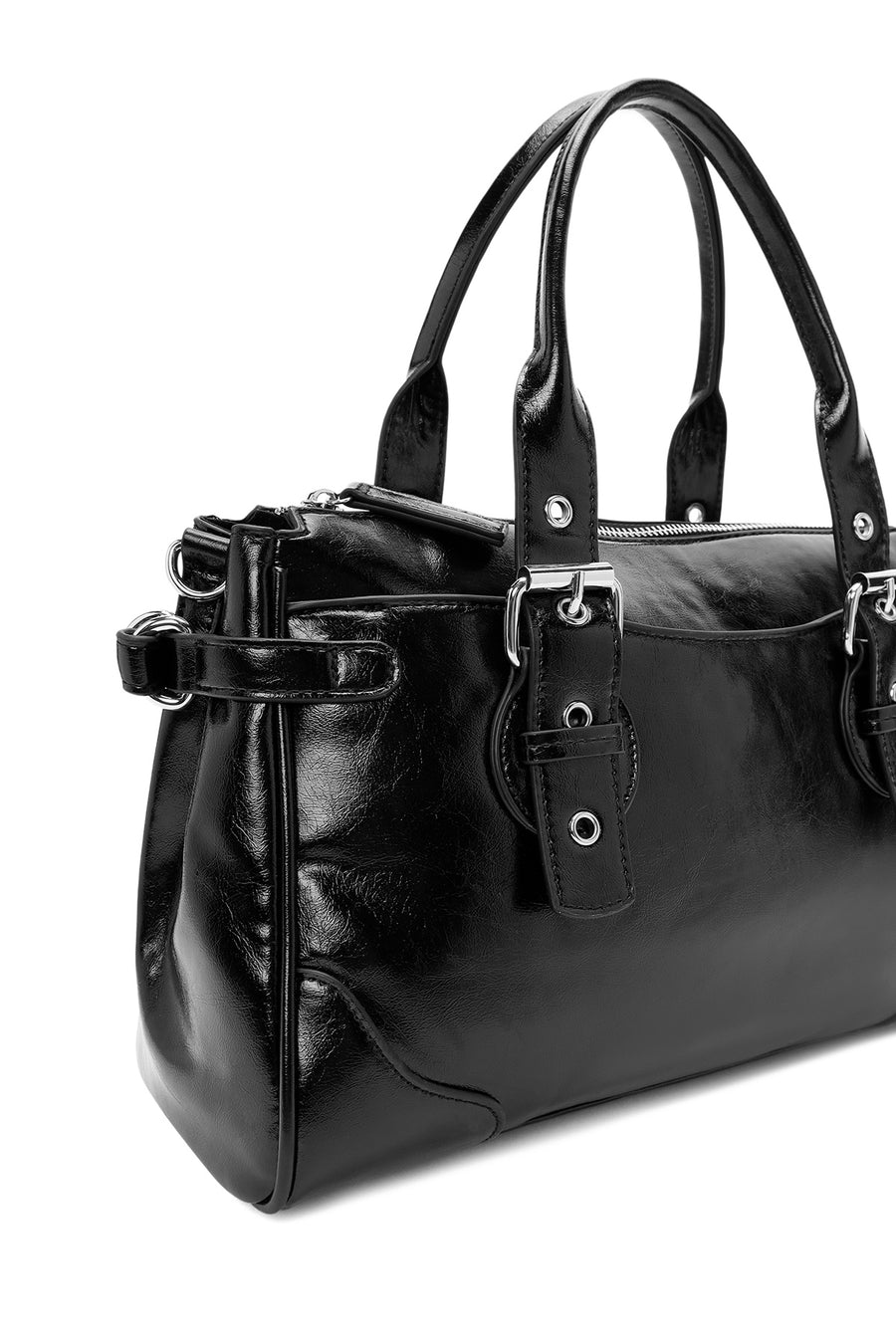 Women's Black Long Strap Casual Shoulder Bag
