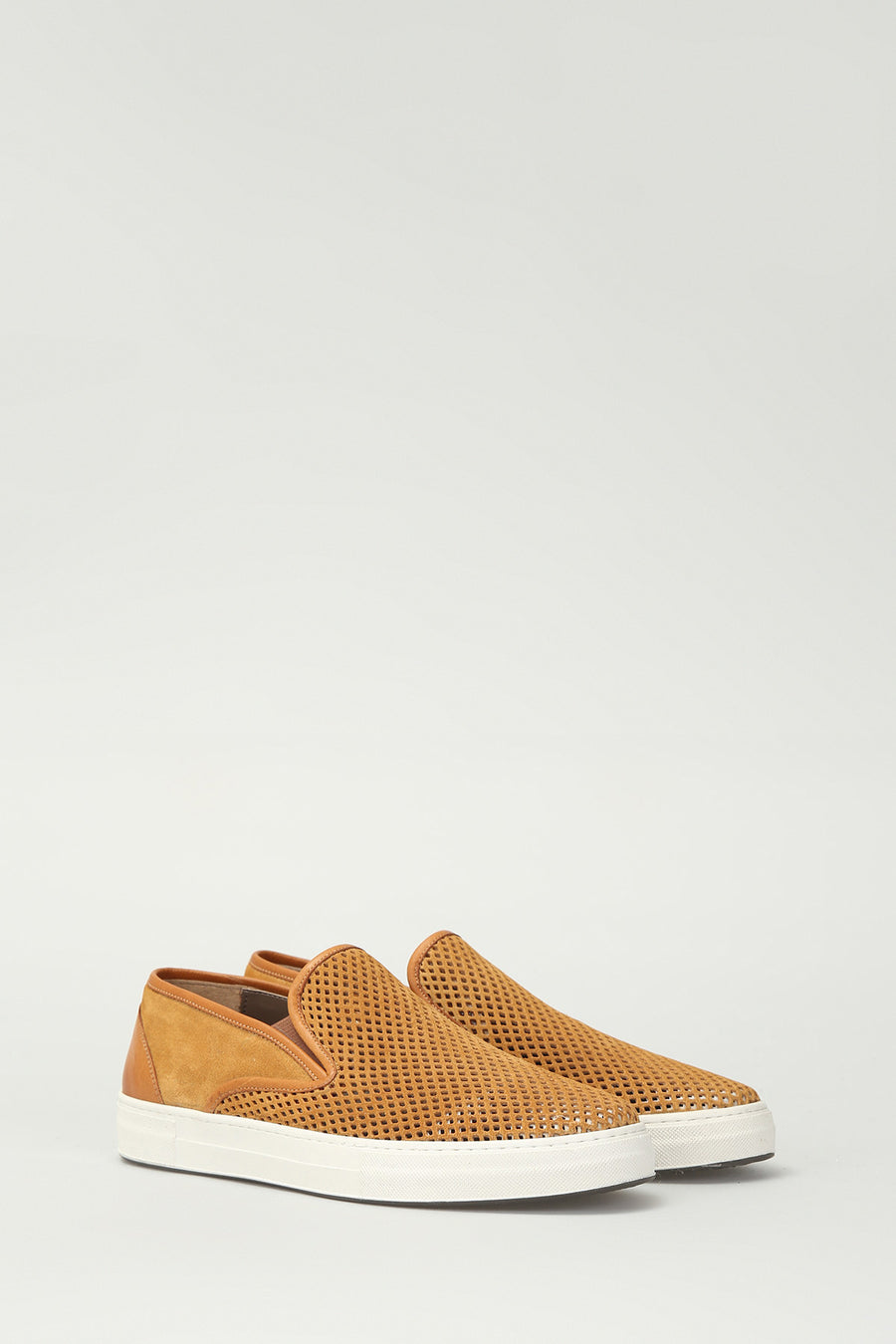 Perforated Tan Men's Leather Loafer