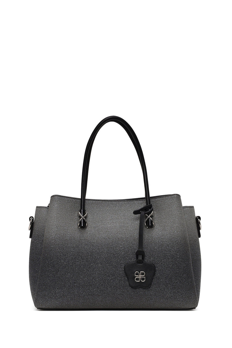 Woman Black Long Strap Printed Shoulder Bag