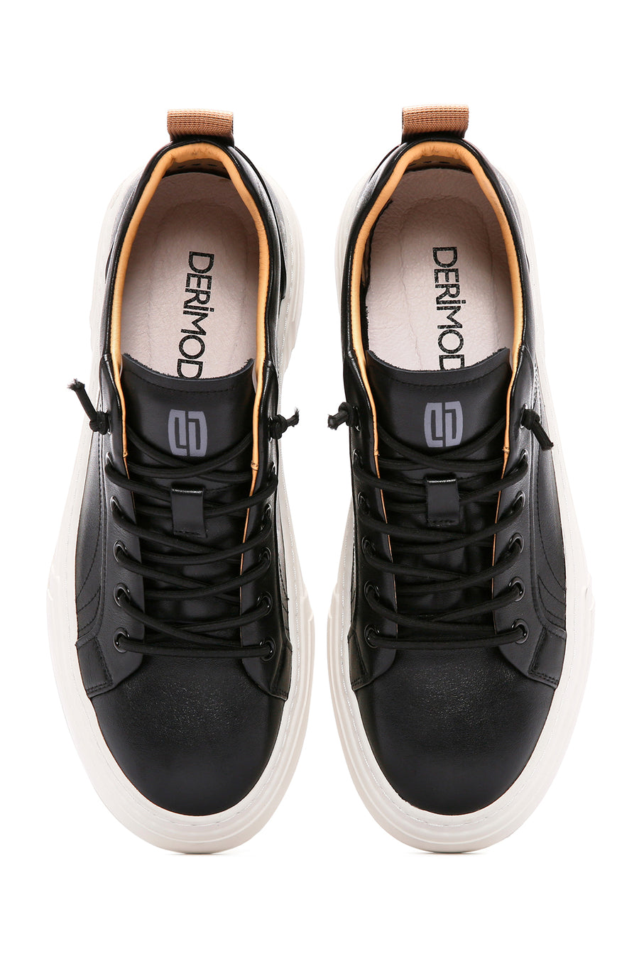 Male Black Lace-Up Leather Sneaker